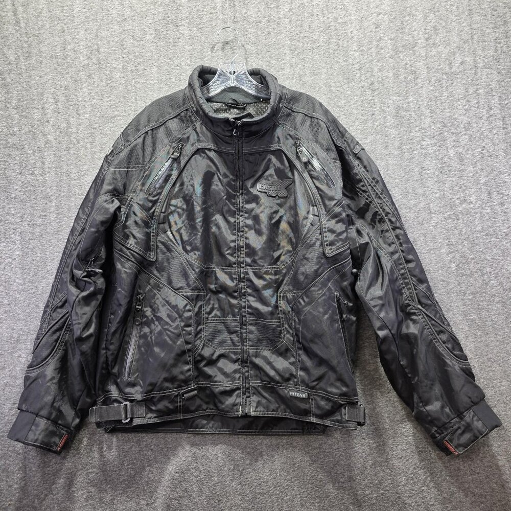 Castle X Racewear Jacket Mens XL Black Snowmobile Motorcycle Nylon Riding